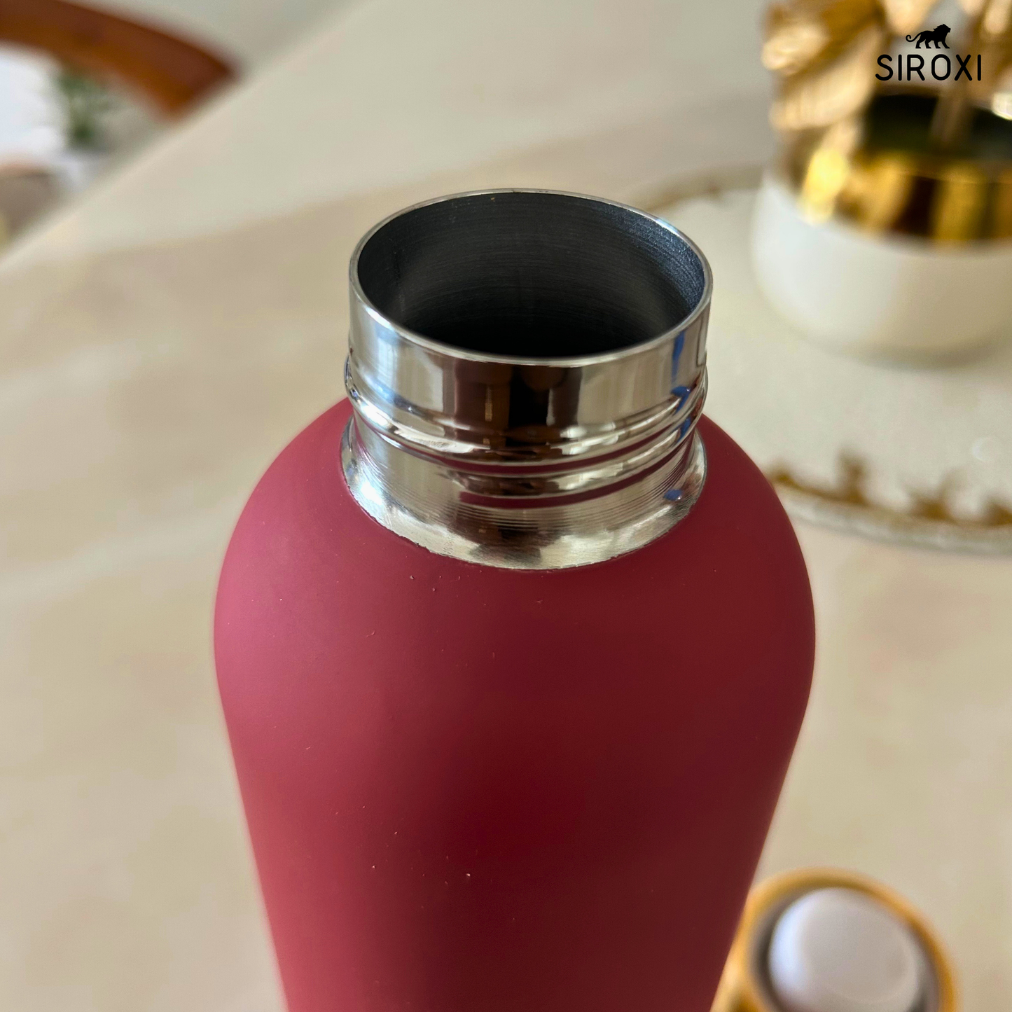 SIROXI Vacuum Insulated Stainless Steel Water Bottle 500 ml – Hot & Cold Flask with Leakproof Bamboo Lid Handle for Office, Gym & Travel (5 Colours)