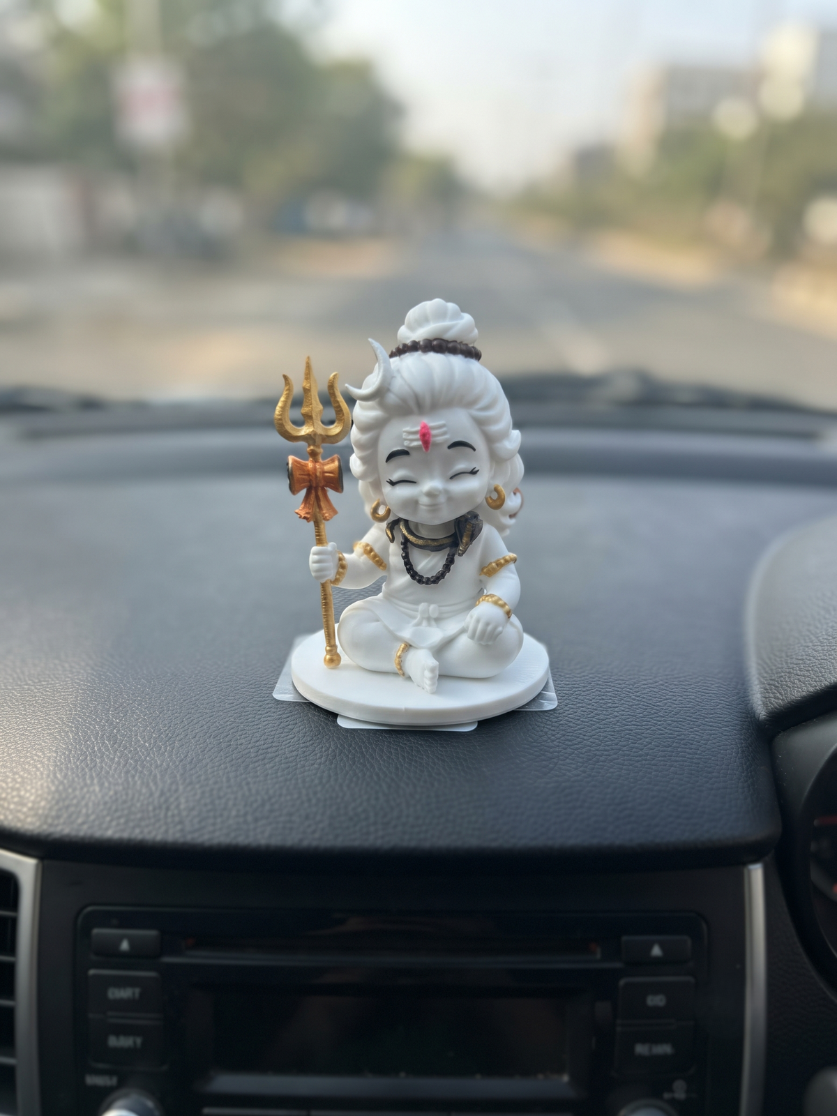 Premium 3D Printed Child Shiva Idol | Luxury Home Decor - 8cm Lord Shiva Statue for Pooja, Office Desk, Study Table, Car Dashboard