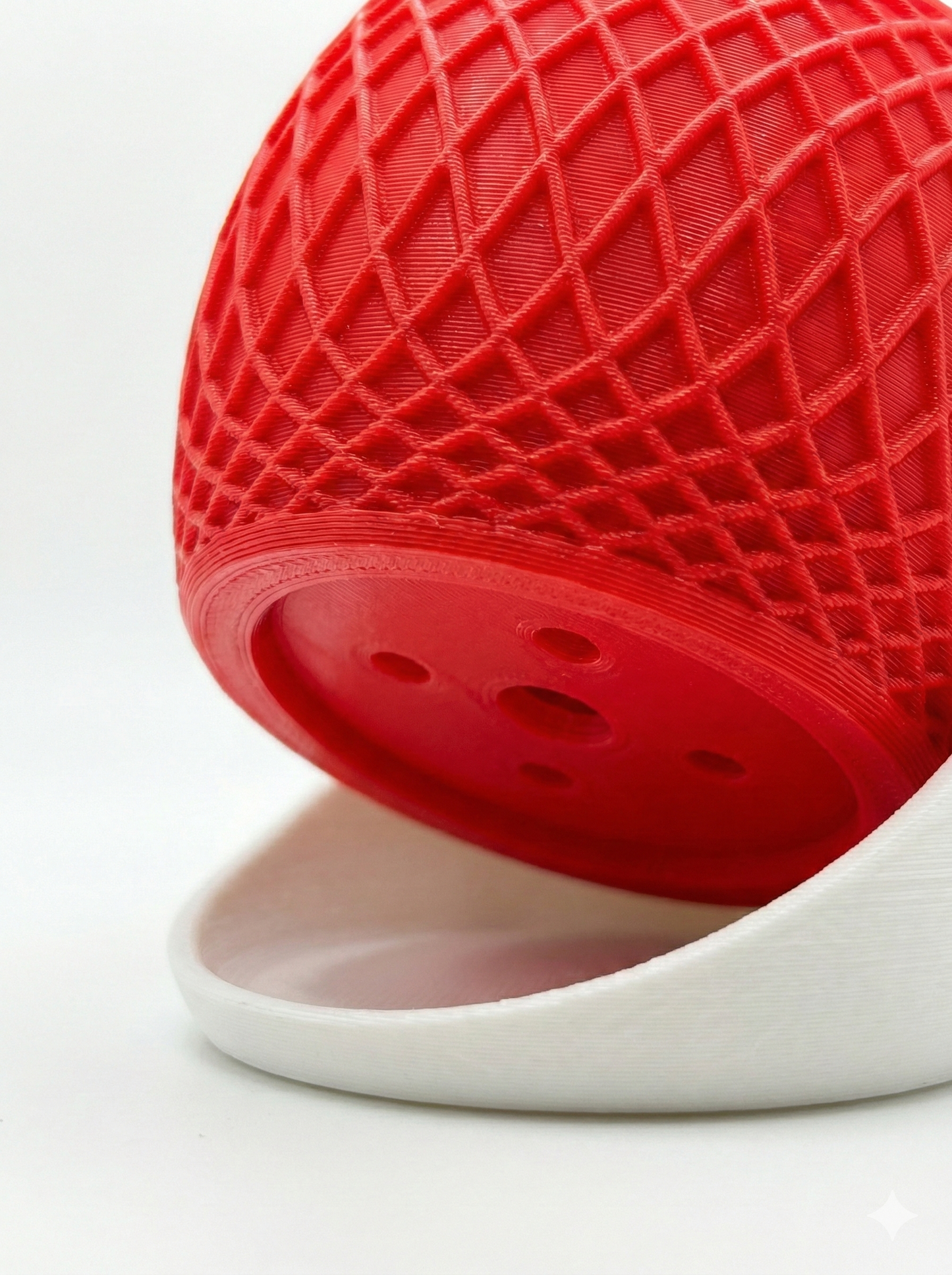 Premium 3D Printed Geometric Succulent Planter Set of 2 | Modern Mini Pots – Choose Red/White or Black/Red (Plants Not Included)