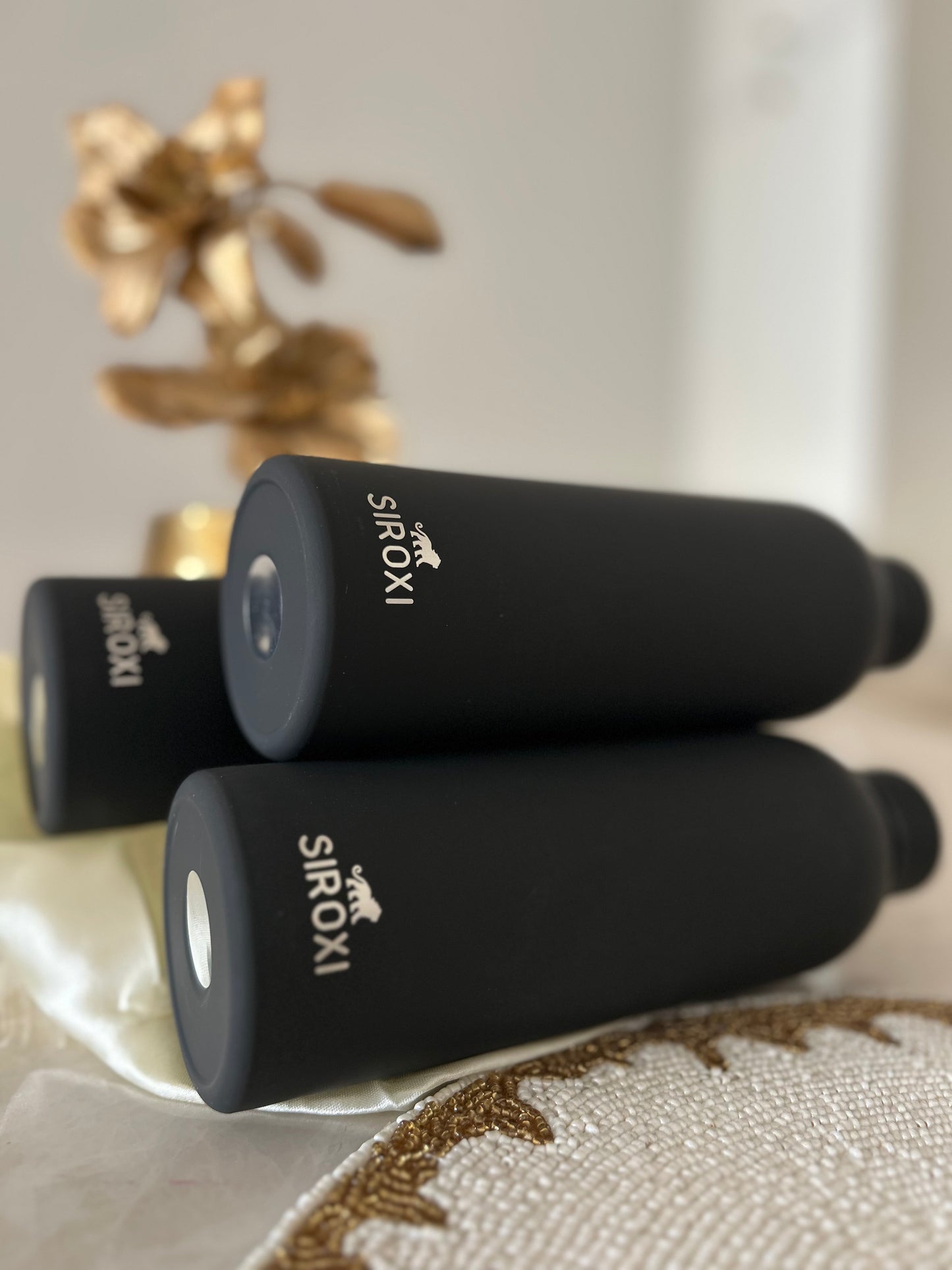 SIROXI Stainless Steel Water Bottle 500 ml – Leakproof, Dishwasher Safe, Matte Black Everyday Bottle for Office, Gym & Travel