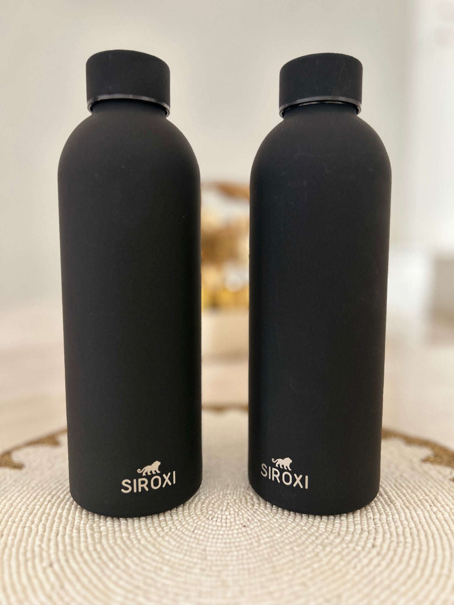 SIROXI Stainless Steel Water Bottle 500 ml – Leakproof, Dishwasher Safe, Matte Black Everyday Bottle for Office, Gym & Travel