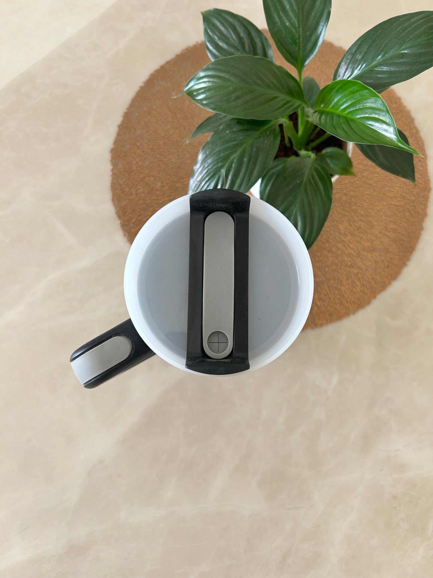 1200 ml Stainless Steel Travel Mug with Handle – Large Capacity Insulated Cup with Sliding Lid for Coffee, Tea & Water (Black, Off White, Pastel Pink)