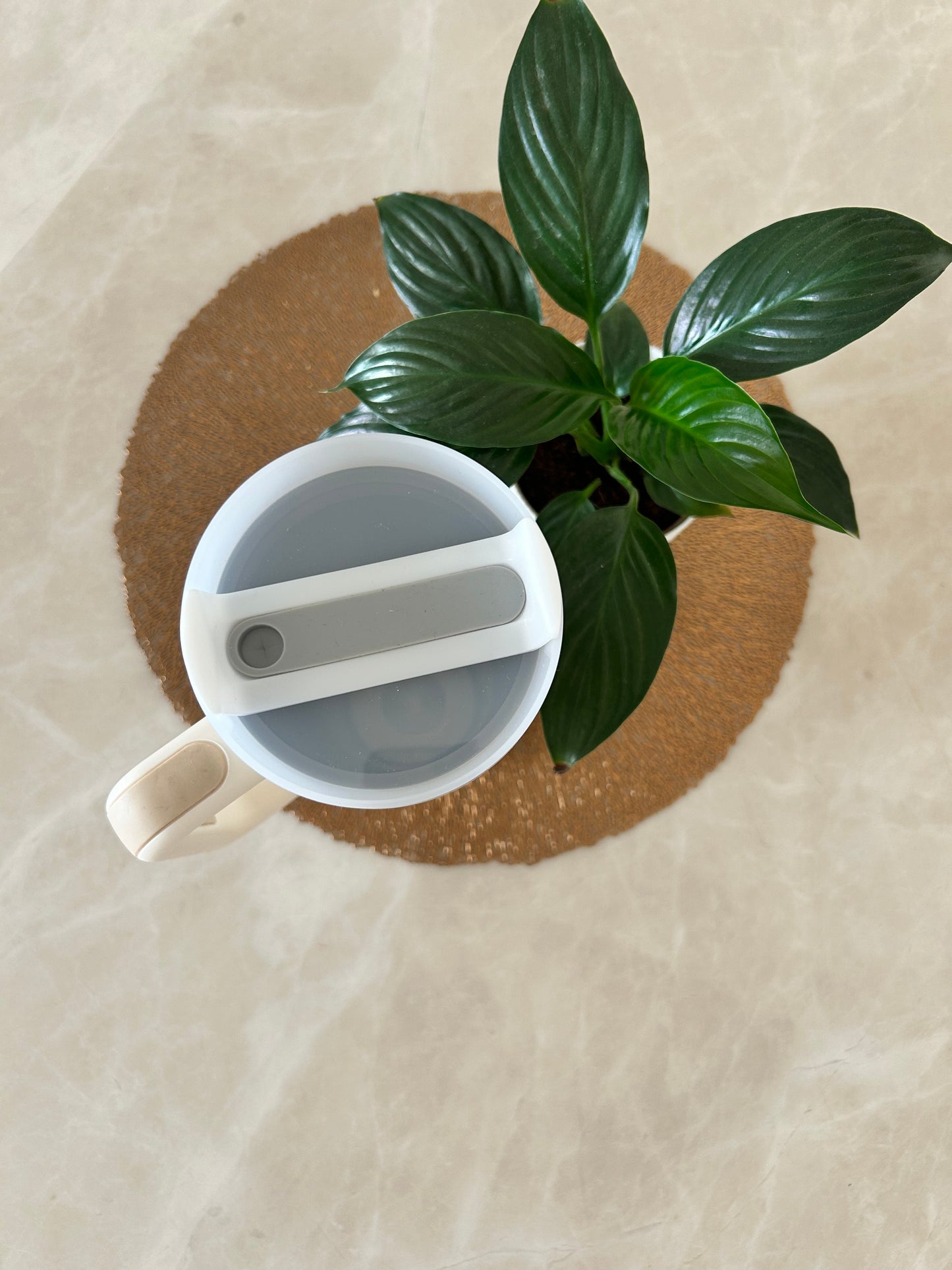 1200 ml Stainless Steel Travel Mug with Handle – Large Capacity Insulated Cup with Sliding Lid for Coffee, Tea & Water (Black, Off White, Pastel Pink)