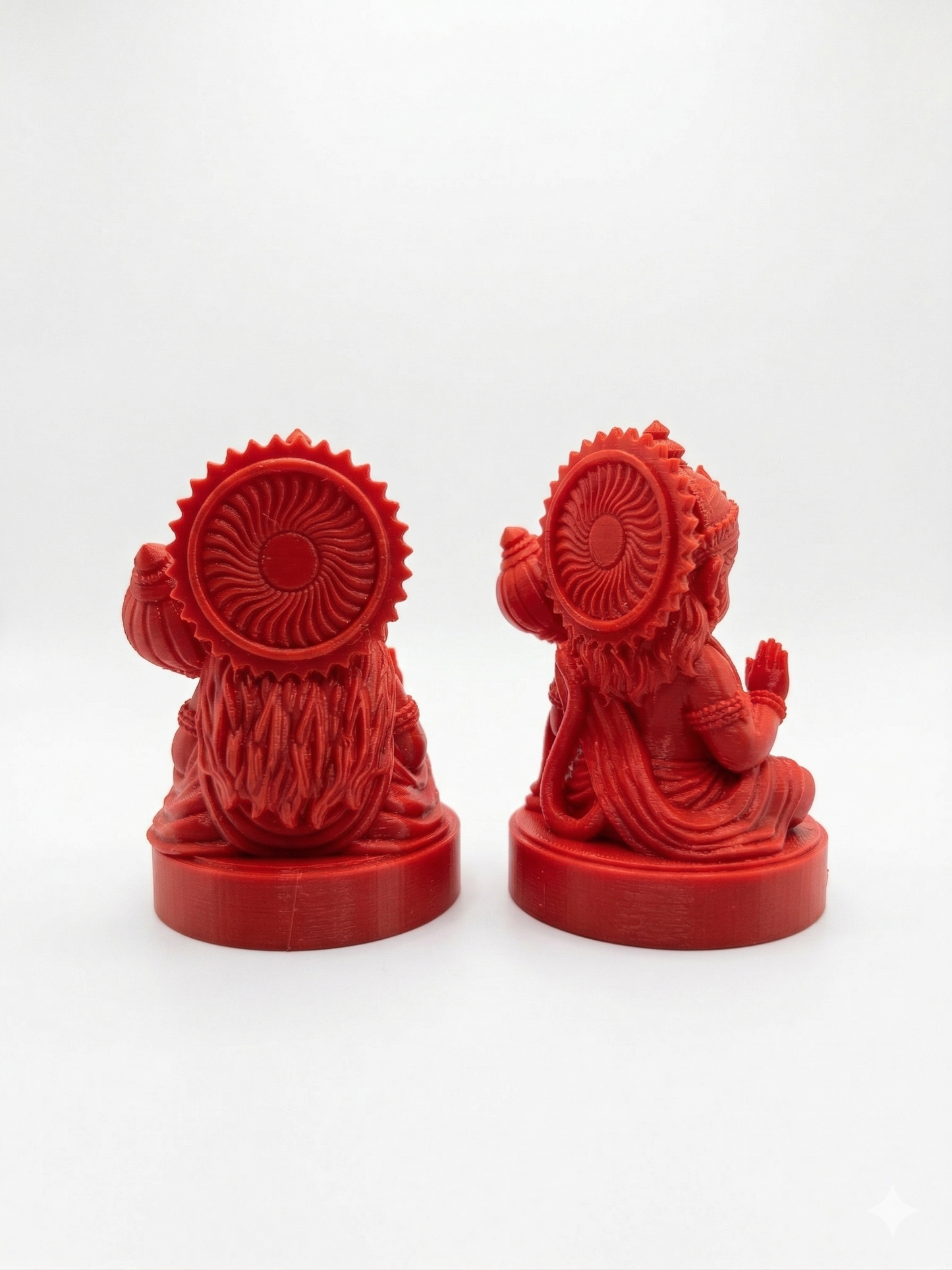 Premium 3D Printed Red Hanuman Idol - Luxury Home Decor, 8cm Lord Hanuman Statue for Pooja, Office Desk, Car Dashboard